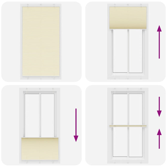 Jaluză plisată Crem 110x200 cm Lățime țesătură 109,4 cm - WALTI WALTI