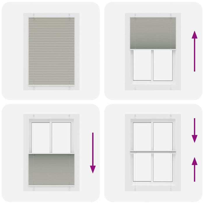 Jaluză plisată gri deschis 90x150cm Lățime țesătură 89,4 cm - WALTI WALTI