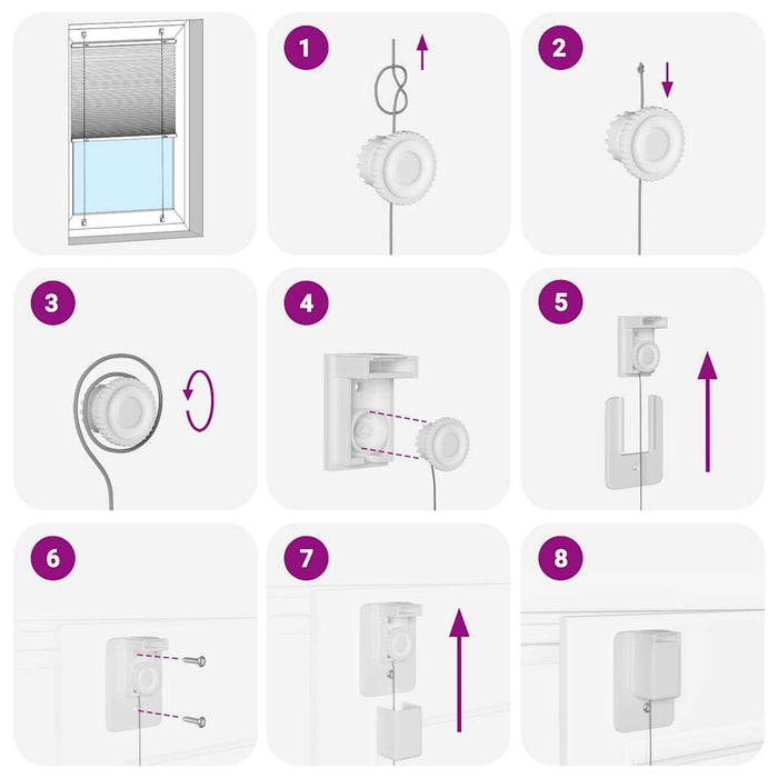 Jaluză plisată gri deschis 50x200 cm Lățime țesătură 49,4 cm - WALTI WALTI