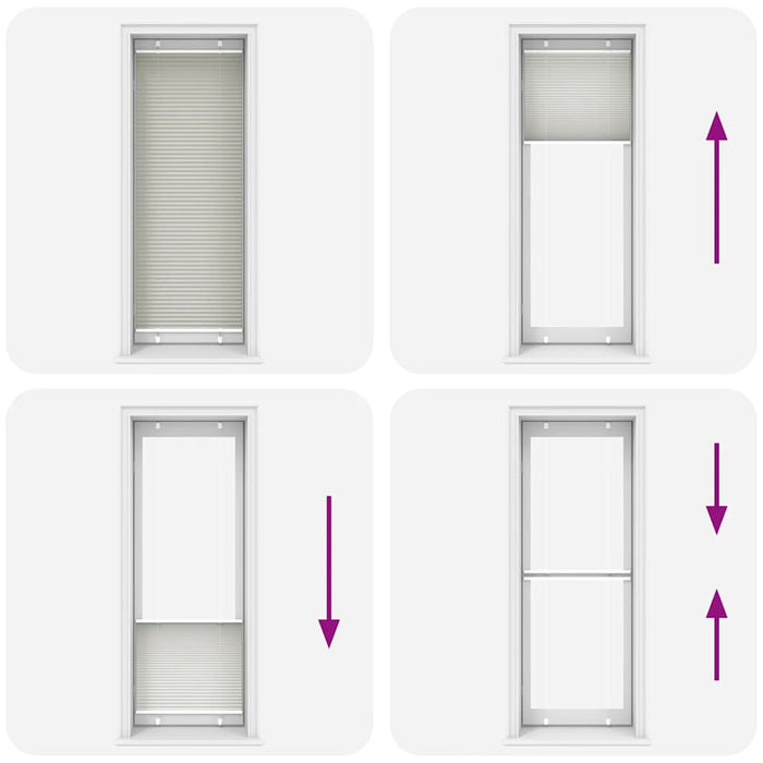 Jaluzea plisată gri deschis 80x200cm Lățime țesătură 79,4 cm - WALTI WALTI