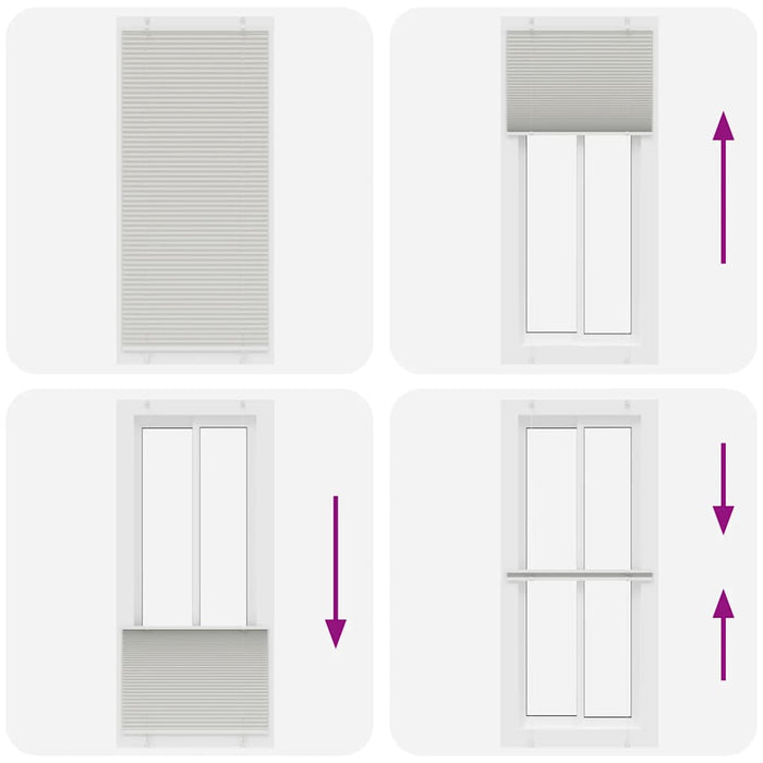 Jaluzea plisată gri deschis 100x200cm Lățime țesătură 99,4cm - WALTI WALTI