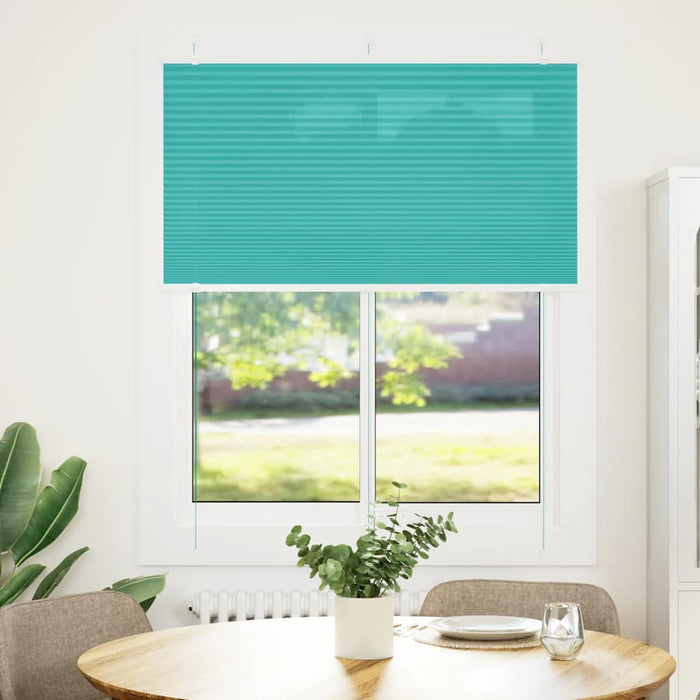 Jaluzea plisată verde petrol 105x100 cm Lățime țesătură 104,4 cm WALTI