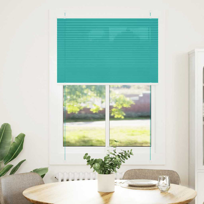 Jaluzea plisată verde petrol 95x150 cm Lățime țesătură 94,4 cm WALTI