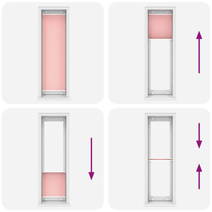 Jaluzea plisată roz 65x200 cm Lățime țesătură 64,4cm poliester - WALTI WALTI