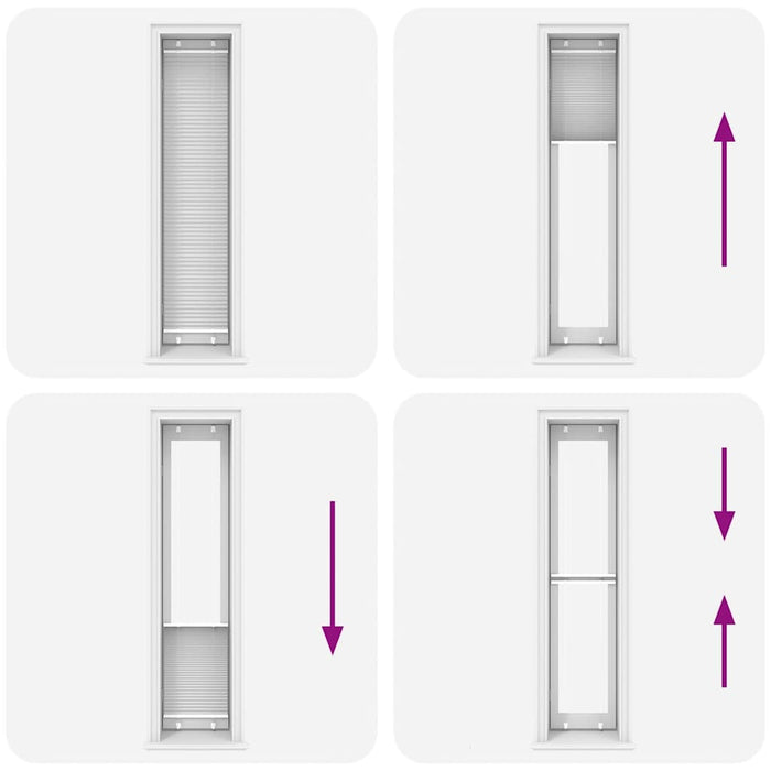 Jaluză plisată alb 40x200 cm Lățime țesătură 39,4cm poliester - WALTI WALTI