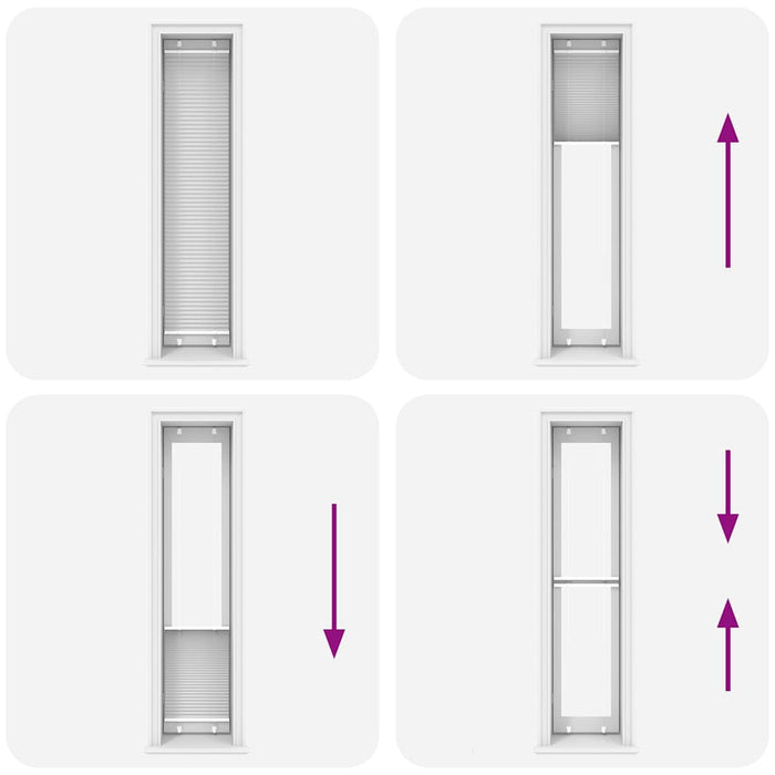 Jaluză plisată alb 45x200 cm Lățime țesătură 44,4cm poliester - WALTI WALTI