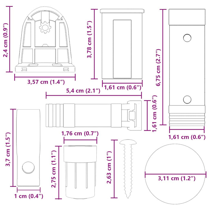 30 de accesorii pentru jaluzele rulante 18 mm - WALTI WALTI