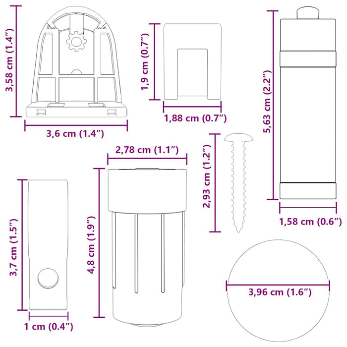 21 de accesorii pentru jaluzele rulante 18 mm - WALTI WALTI