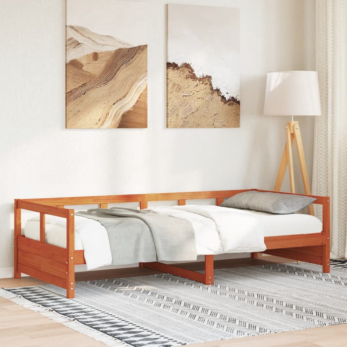 Pat de zi fără saltea, maro ceruit, 80x200 cm, lemn masiv pin - WALTI WALTI