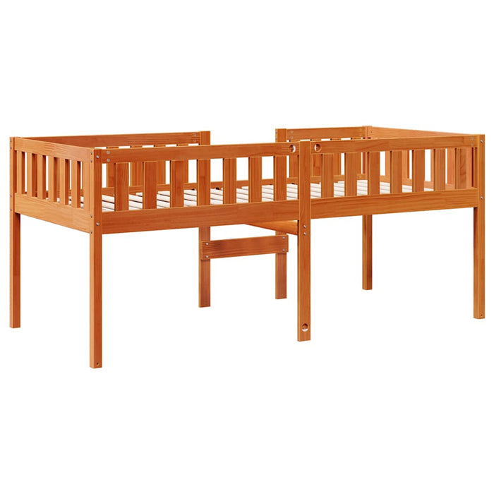Pat pentru copii fără saltea, maro, 90x190 cm, lemn masiv pin - WALTI WALTI
