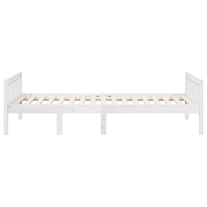 Pat pentru copii fără saltea, alb, 80x200 cm, lemn masiv de pin - WALTI WALTI