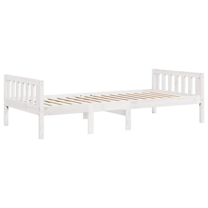 Pat pentru copii fără saltea, alb, 90x200 cm, lemn masiv de pin - WALTI WALTI