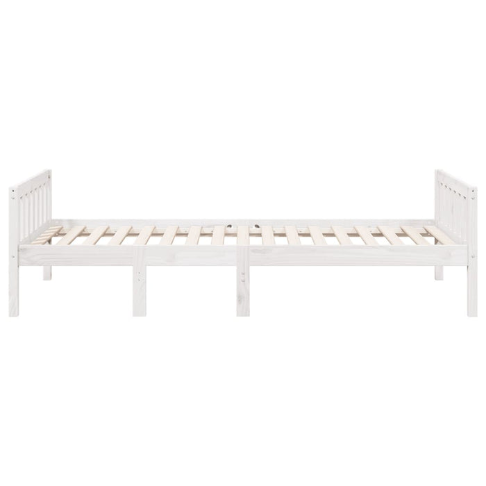 Pat pentru copii fără saltea, alb, 90x200 cm, lemn masiv de pin - WALTI WALTI