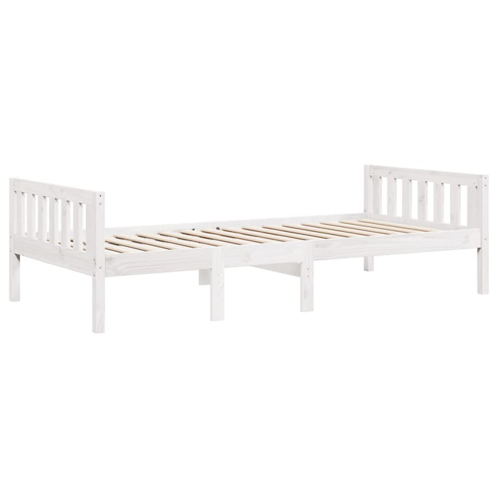 Pat pentru copii fără saltea, alb, 90x190 cm, lemn masiv de pin - WALTI WALTI