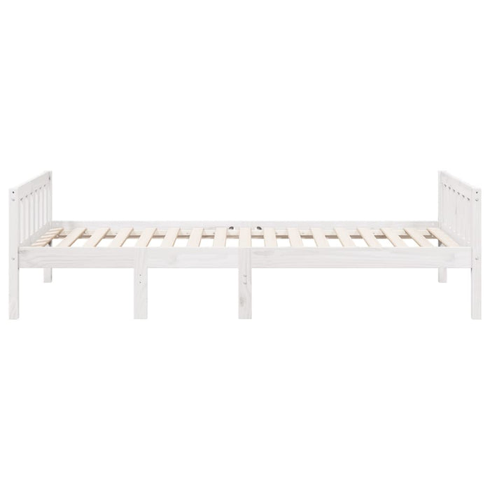 Pat pentru copii fără saltea, alb, 90x190 cm, lemn masiv de pin - WALTI WALTI