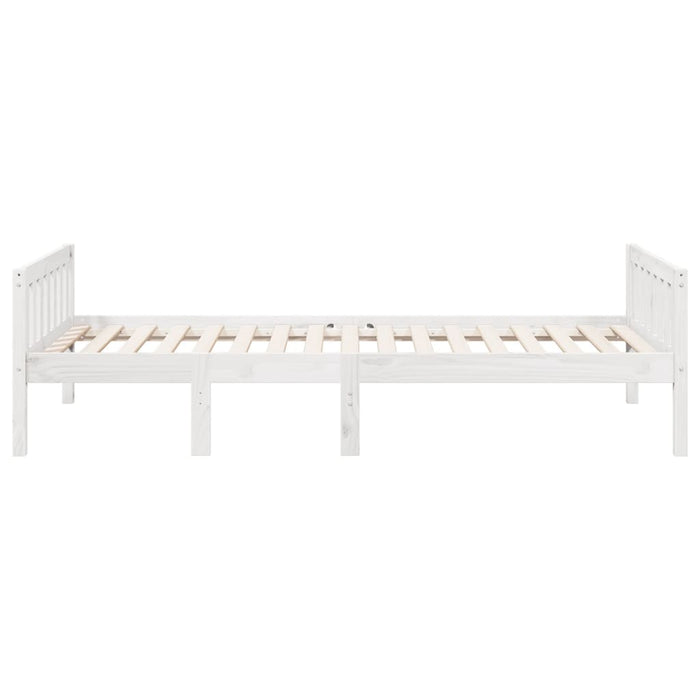 Pat pentru copii fără saltea, alb, 75x190 cm, lemn masiv de pin WALTI