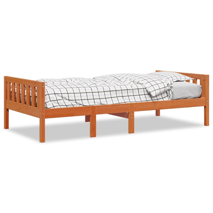 Pat pentru copii fără saltea, maro, 75x190 cm, lemn masiv pin - WALTI WALTI