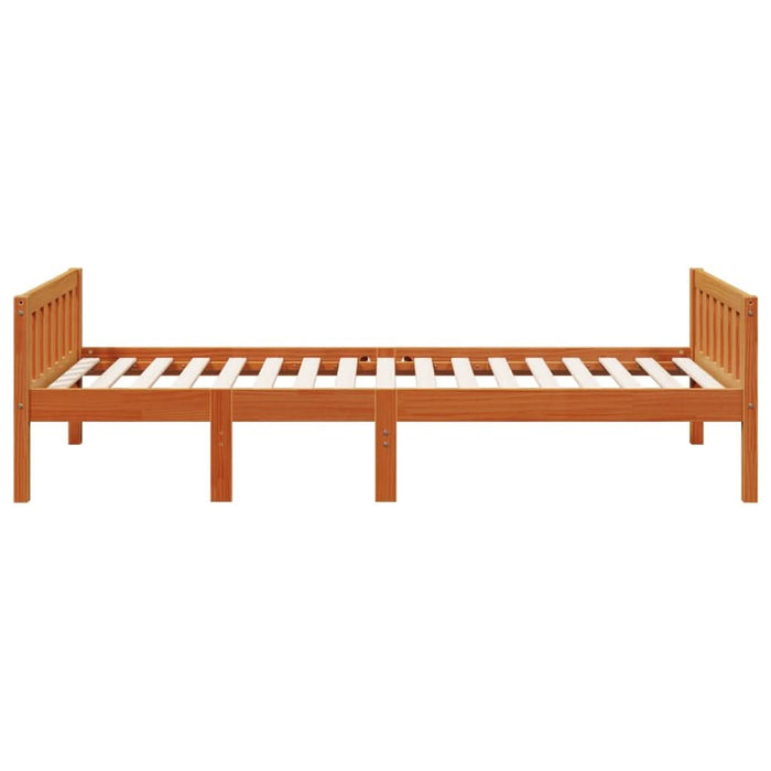 Pat pentru copii fără saltea, maro, 75x190 cm, lemn masiv pin - WALTI WALTI