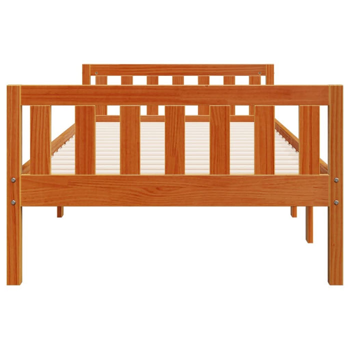 Pat pentru copii fără saltea, maro, 75x190 cm, lemn masiv pin - WALTI WALTI
