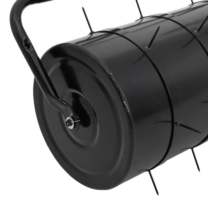 Tăvălug gazon de grădină cleme de aerisire negru 63 L fier/oțel - WALTI WALTI