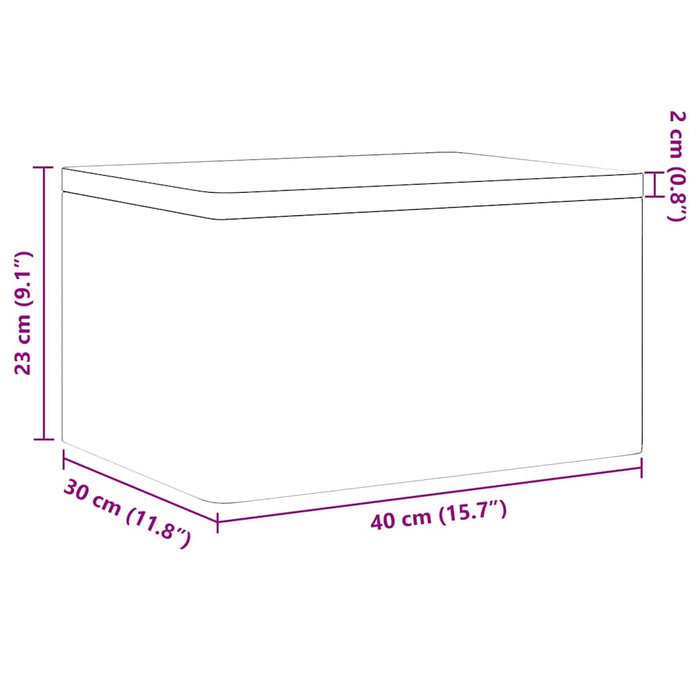 Cutie din lemn cu capac 40x30x23 cm din lemn masiv de pin - WALTI WALTI