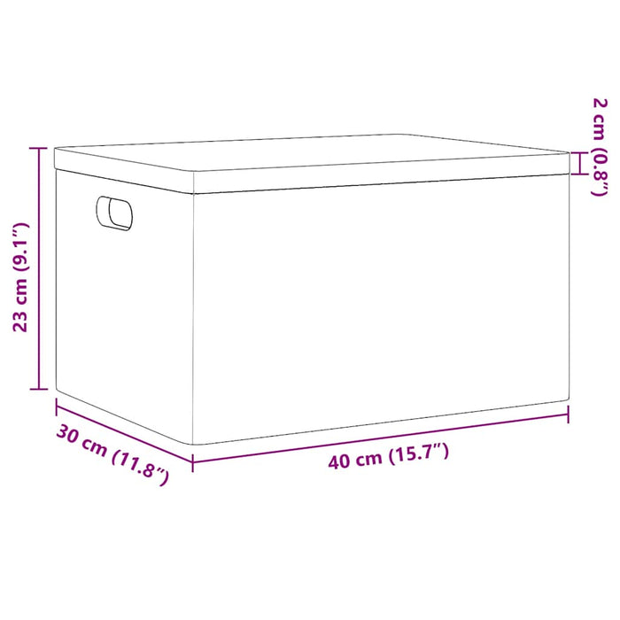 Cutie din lemn cu capac 40x30x23 cm din lemn masiv de pin - WALTI WALTI
