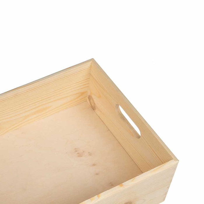 Cutie din lemn cu mânere 40x30x13 cm din lemn masiv de pin - WALTI WALTI