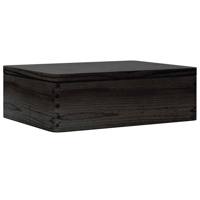 Cutie din lemn cu capac negru 40x30x13 cm lemn masiv de pin - WALTI WALTI