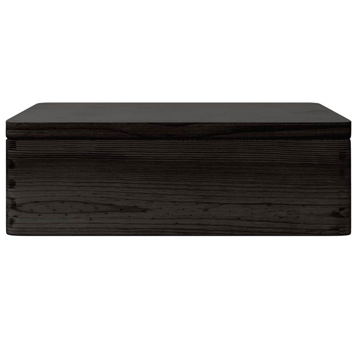 Cutie din lemn cu capac negru 40x30x13 cm lemn masiv de pin - WALTI WALTI
