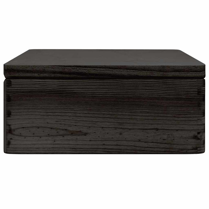 Cutie din lemn cu capac negru 40x30x13 cm lemn masiv de pin - WALTI WALTI
