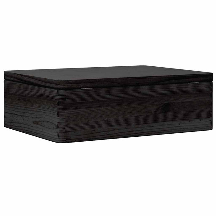 Cutie din lemn cu capac negru 40x30x13 cm lemn masiv de pin - WALTI WALTI