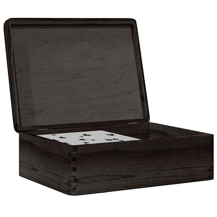 Cutie din lemn cu capac negru 40x30x13 cm lemn masiv de pin - WALTI WALTI