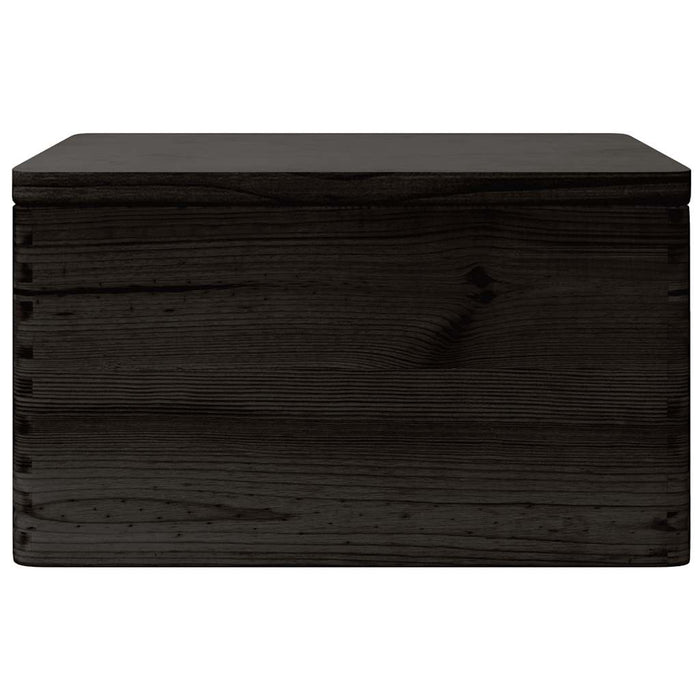 Cutie din lemn cu capac negru 40x30x23 cm lemn masiv de pin - WALTI WALTI