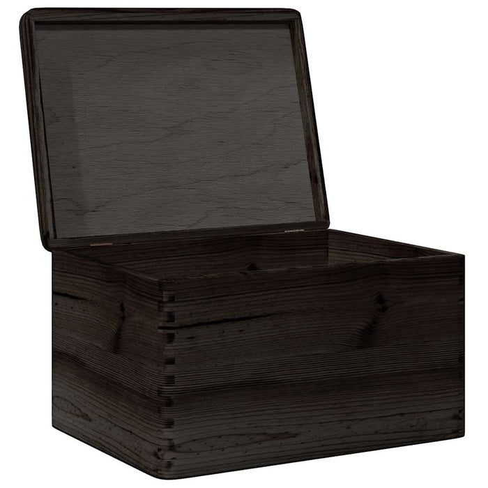 Cutie din lemn cu capac negru 40x30x23 cm lemn masiv de pin - WALTI WALTI