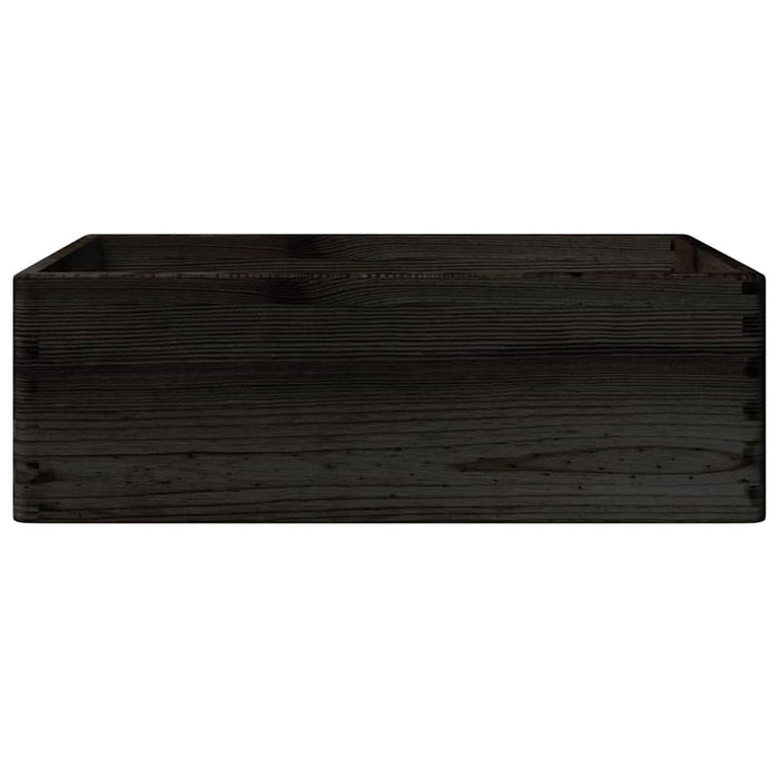 Cutie din lemn cu mânere negru 40x30x13 cm lemn masiv de pin - WALTI WALTI