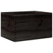 Cutie din lemn cu mânere negru 40x30x23 cm lemn masiv de pin - WALTI WALTI
