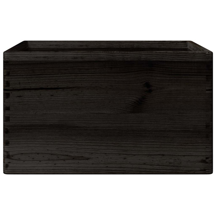 Cutie din lemn cu mânere negru 40x30x23 cm lemn masiv de pin - WALTI WALTI