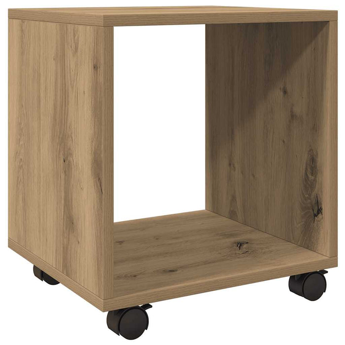 Dulap cu roți, stejar artizanal, 37x33x42,5 cm, lemn prelucrat WALTI