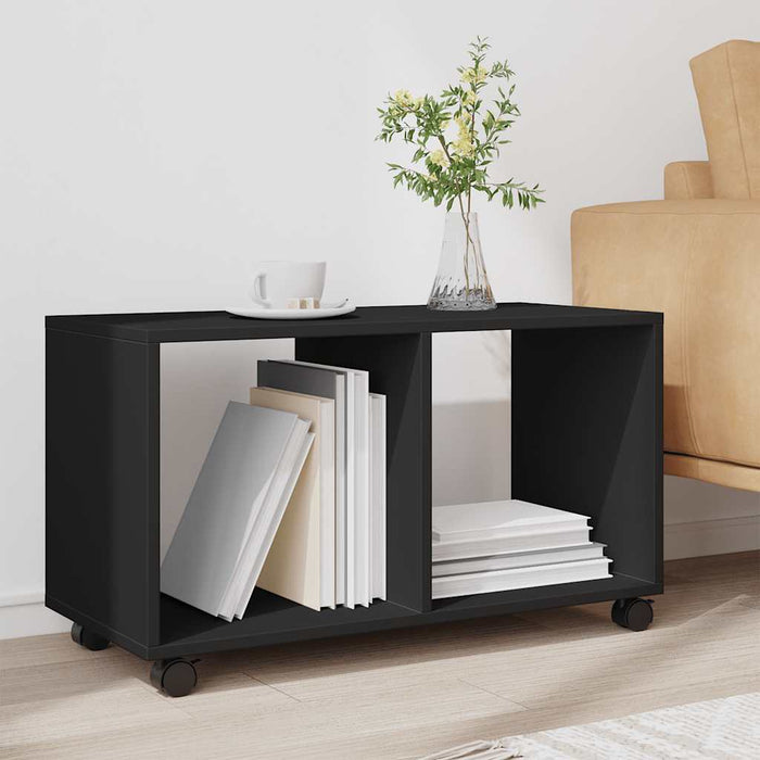 Dulap cu roți, negru, 72x33x42,5 cm, lemn prelucrat - WALTI WALTI