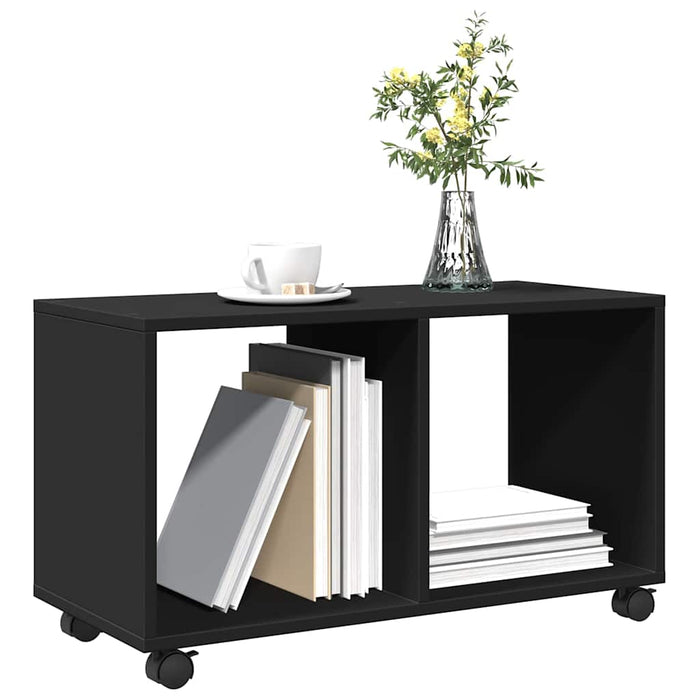 Dulap cu roți, negru, 72x33x42,5 cm, lemn prelucrat - WALTI WALTI