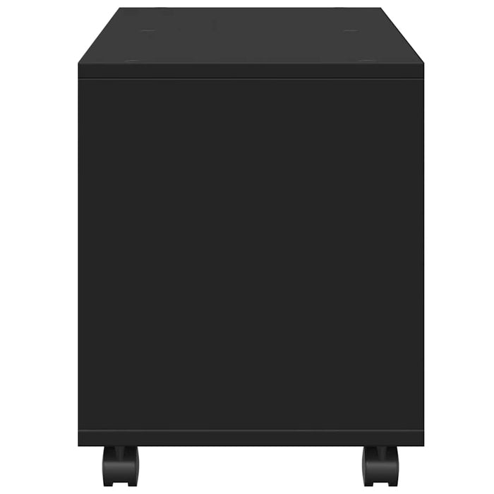Dulap cu roți, negru, 72x33x42,5 cm, lemn prelucrat - WALTI WALTI
