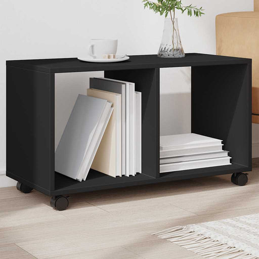 Dulap cu roți, negru, 72x33x42,5 cm, lemn prelucrat - WALTI WALTI