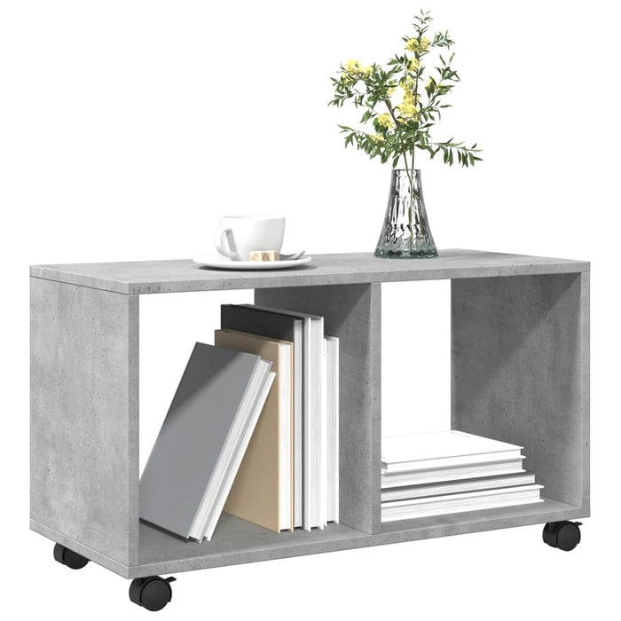Dulap cu roți, gri beton, 72x33x42,5 cm, lemn prelucrat - WALTI WALTI