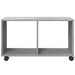 Dulap cu roți, gri beton, 72x33x42,5 cm, lemn prelucrat - WALTI WALTI