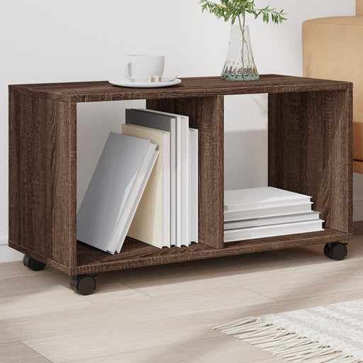 Dulap cu roți, stejar maro, 72x33x42,5 cm, lemn prelucrat - WALTI WALTI