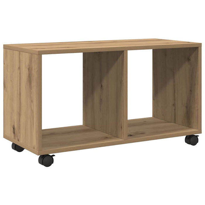 Dulap cu roți, stejar artizanal, 72x33x42,5 cm, lemn prelucrat - WALTI WALTI