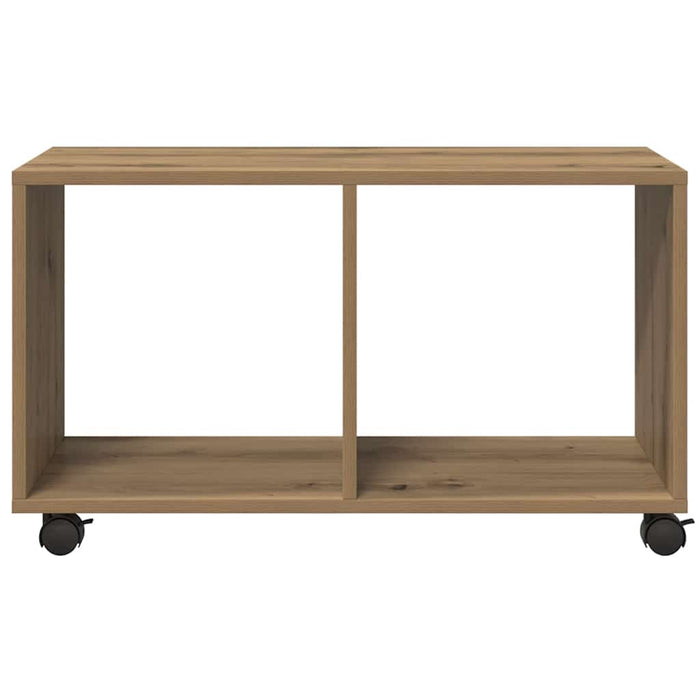 Dulap cu roți, stejar artizanal, 72x33x42,5 cm, lemn prelucrat - WALTI WALTI