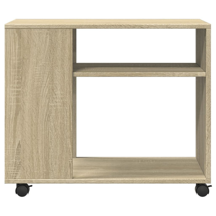 Masă laterală cu roți stejar sonoma 70x35x60 cm lemn prelucrat - WALTI WALTI