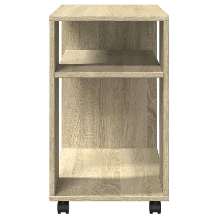 Masă laterală cu roți stejar sonoma 70x35x60 cm lemn prelucrat - WALTI WALTI