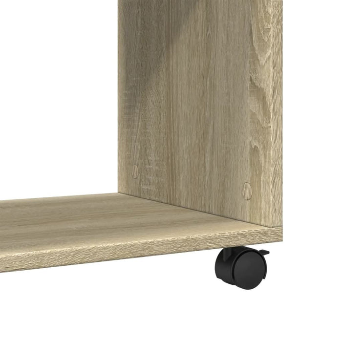 Masă laterală cu roți stejar sonoma 70x35x60 cm lemn prelucrat - WALTI WALTI